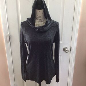 Women’s Columbia Charcoal Gray Hooded Long Sleeve‎ Shirt Size Large
